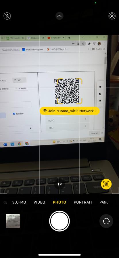 scanning qr using iPhone